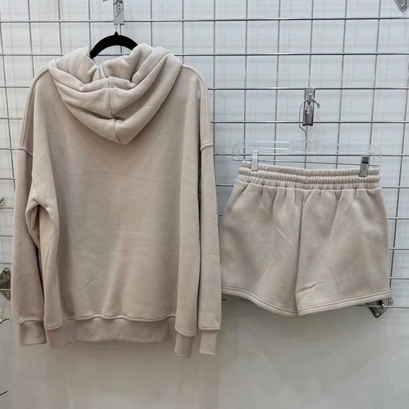 Sunkissed Beige Hoodie and Shorts Set - Picture 5 of 7
